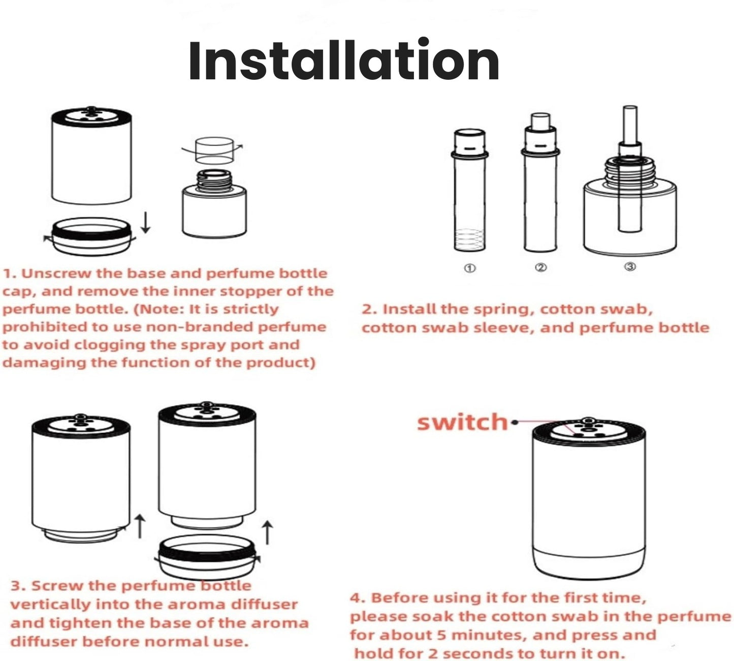 Kinysuky Electric Aromatherapy diffusers/air freshener with Ultrasonic Mist technongy to Spray Natural Fragrance to Improve air Quality