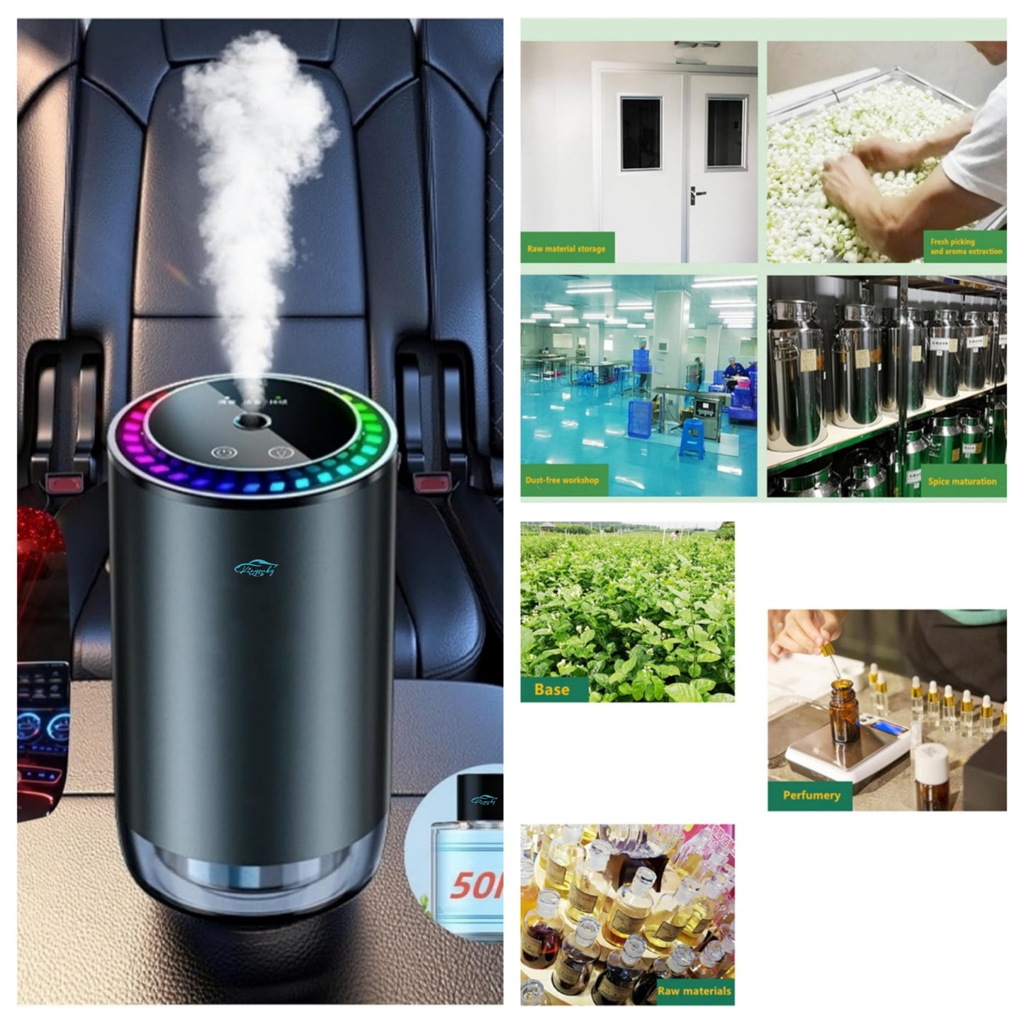 Kinysuky Electric Aromatherapy diffusers/air freshener with Ultrasonic Mist technongy to Spray Natural Fragrance to Improve air Quality